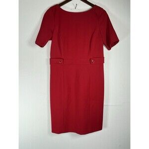 talbots 10 petite dress Red Tailored Knee Length